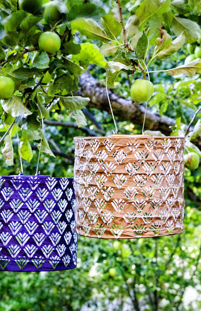 Copper Rust Drum Solar Lantern