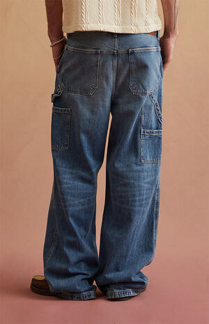 Dark Blue Carpenter Extreme Baggy Jeans image number 3