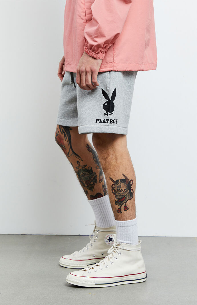 Playboy By Pacsun Gray Double Sweat Shorts At Pacsun Com