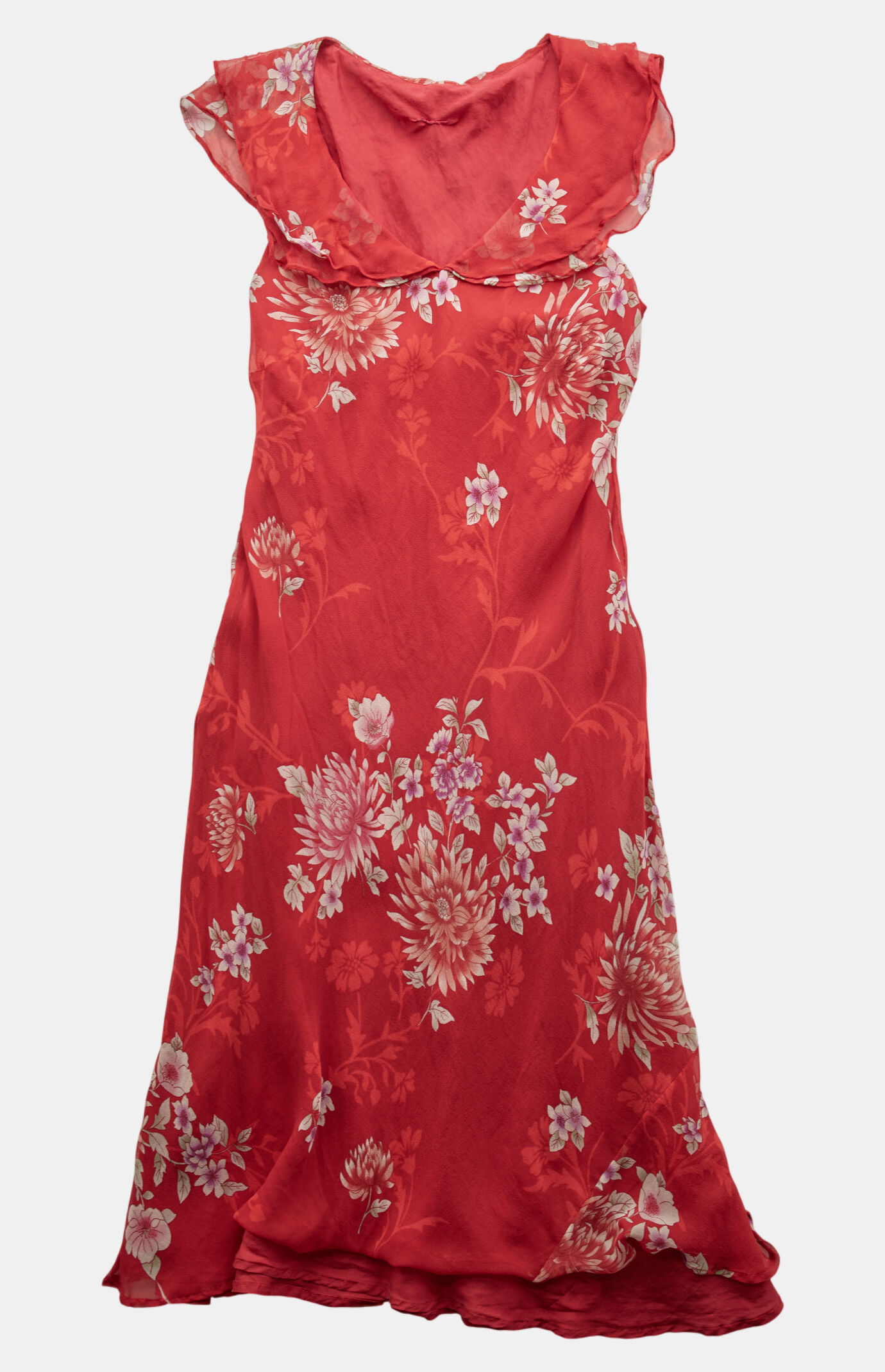 PS VINTAGE 2000s Floral Layered Midi Dress