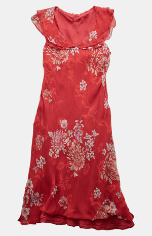 2000s Floral Layered Midi Dress image number 1