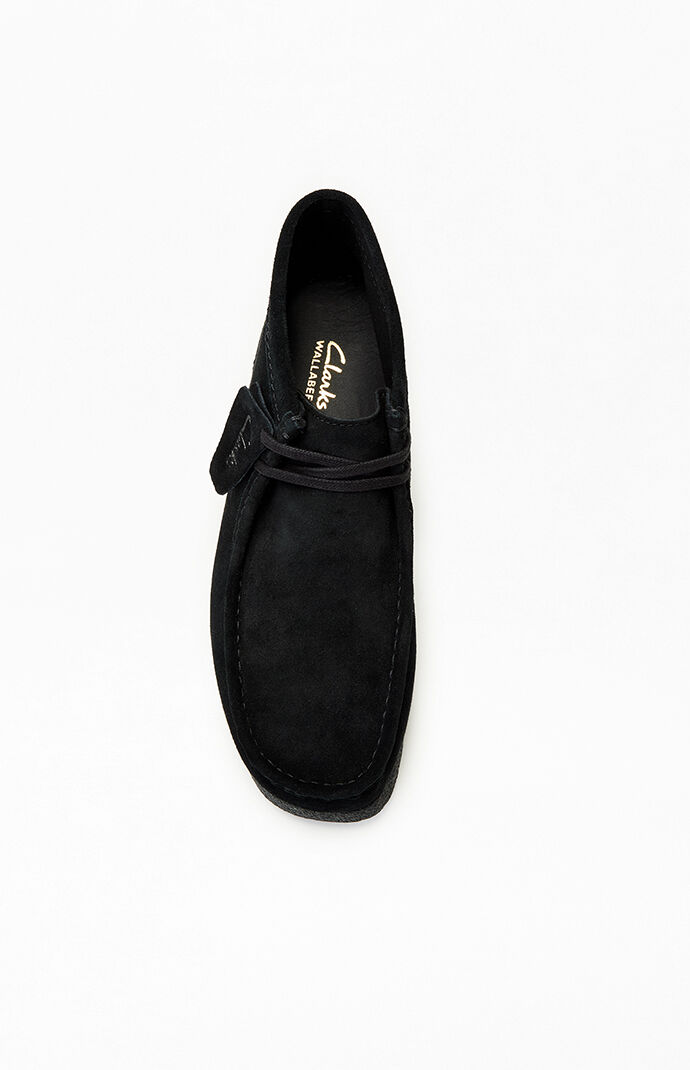 Clarks Black Suede Wallabee Evo Shoes | Pacsun