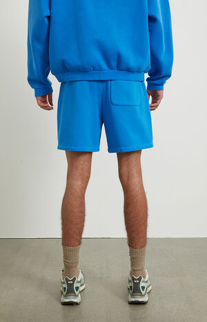 Blue Heavyweight Fleece Sweat Shorts image number 5