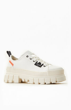 Women's White Revolt Low Textile Sneakers image number 1