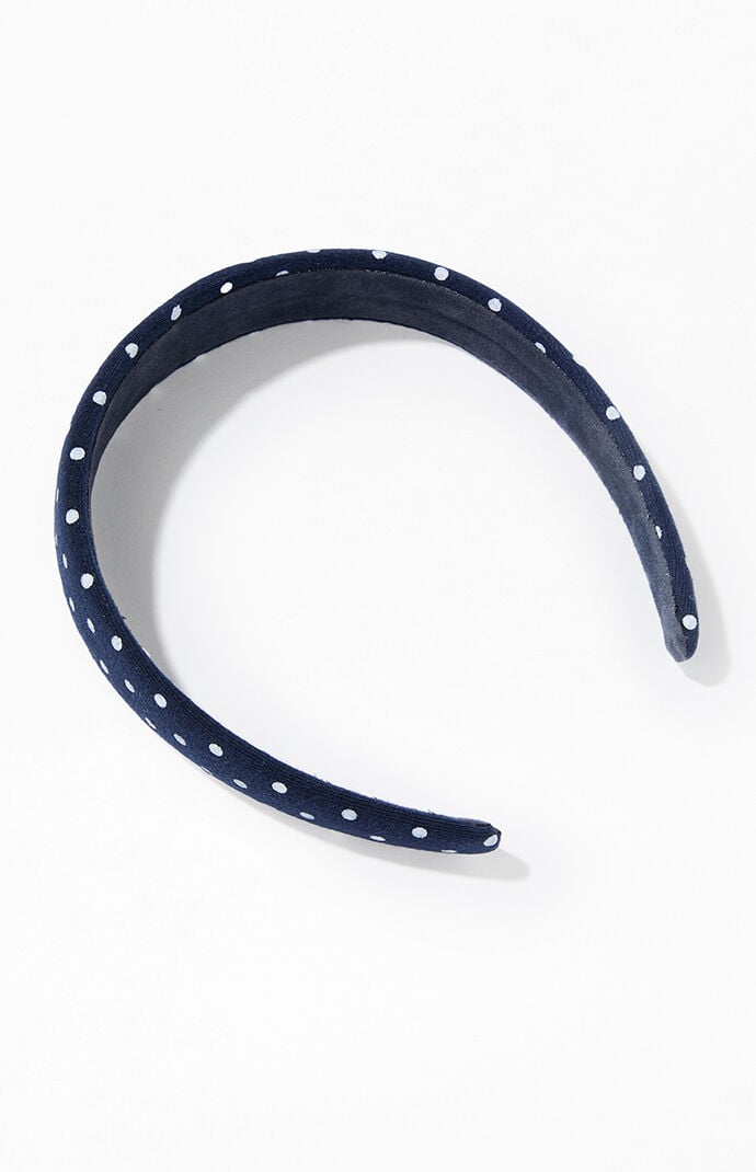 John Galt Navy Polka Dot Headband