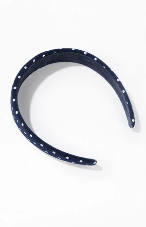 Navy Polka Dot Headband image number 1