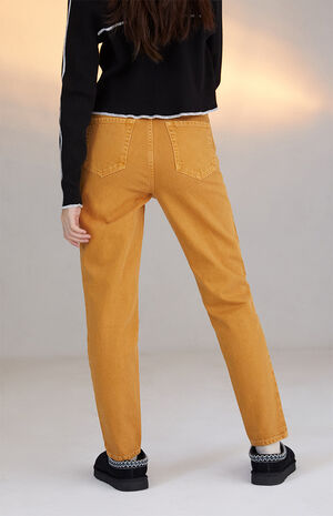 Eco Yellow Ultra High Waisted Slim Fit Jeans image number 3