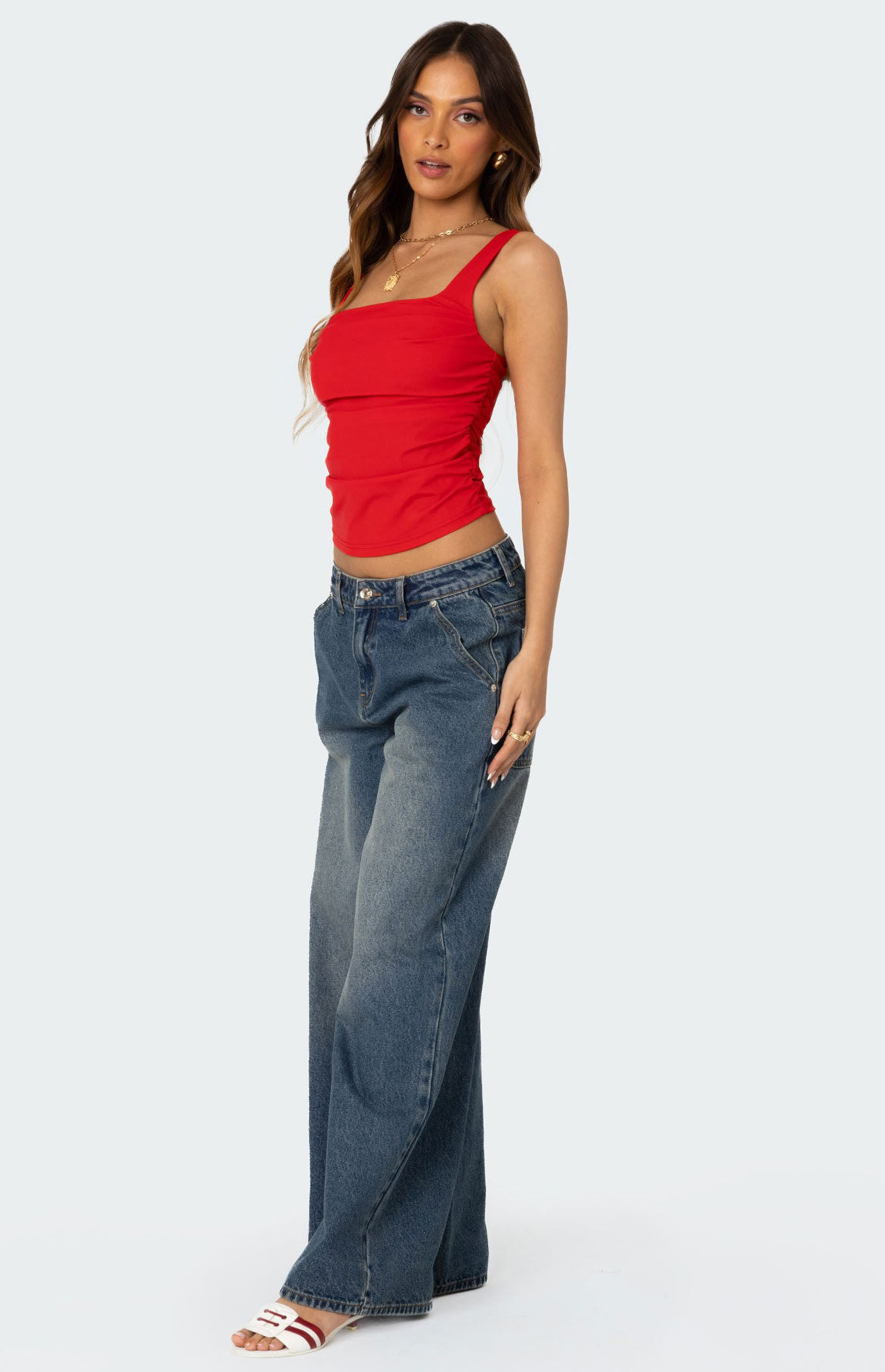 Edikted Rio Ruched Square Neck Top | PacSun Edikted Rio Ruched Square Neck Top | PacSun