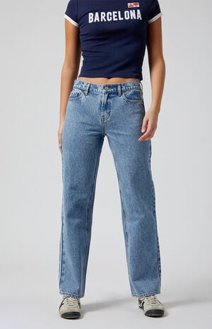 Jordyn Low Rise Straight Leg Jeans Medium Indigo