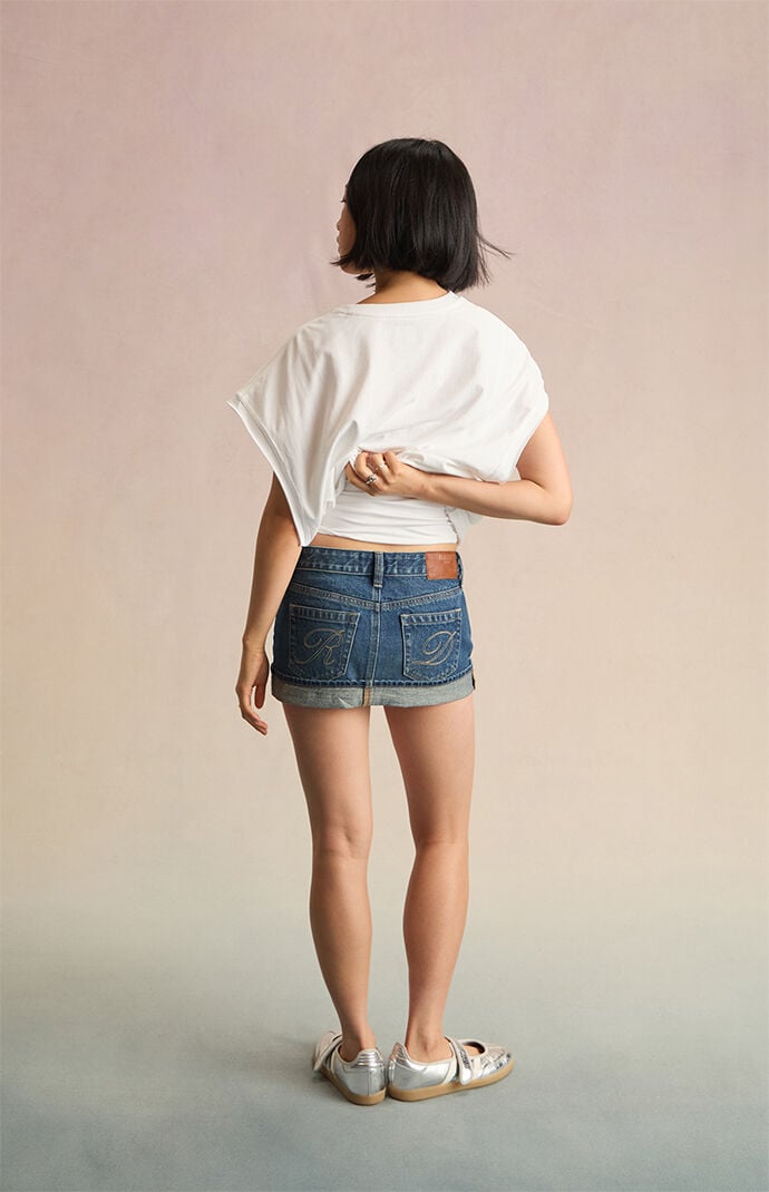 RARE DNM EDIT Rilee Jean Micro Mini Skirt