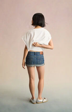Rilee Jean Micro Mini Skirt image number 1