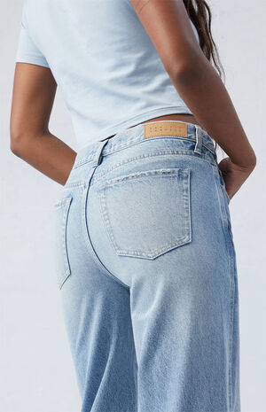 Eco Two-Tone Mid Rise Baggy Jeans image number 3