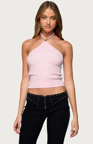 Hollis Knit Halter Top image number 1