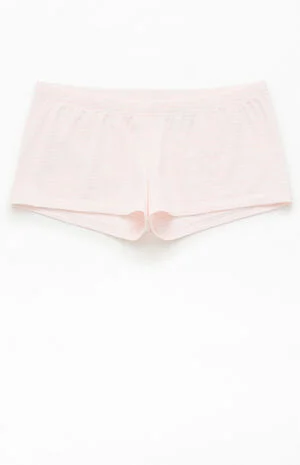Light Pink Striped Boxer Boyshorts image number 1