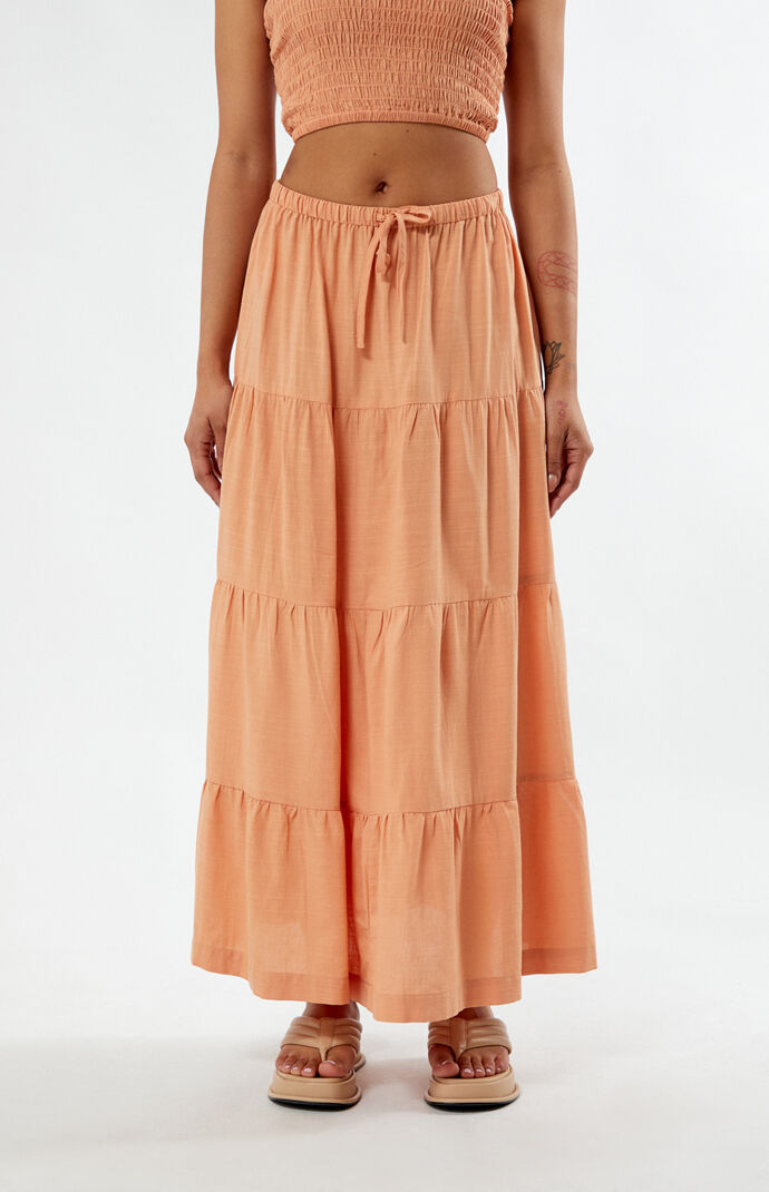 【値下げ中】RRR tokyo 2way tiered dress skirt HL】DENIM SLIT SKIRT｜CONVERSE TOKYO (コンバーストウキョウ