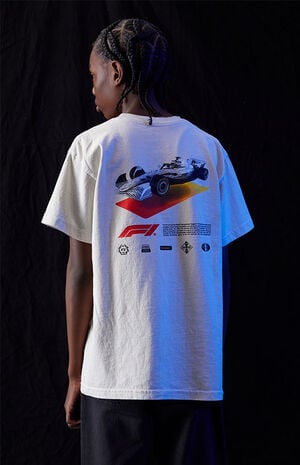 F1 x Pacsun Kids World Premiere T-Shirt in Cement - Size Medium(8)