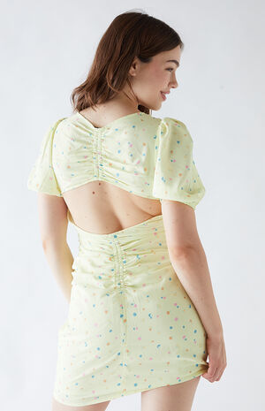 Puff Sleeve Ditsy Mini Dress image number 2