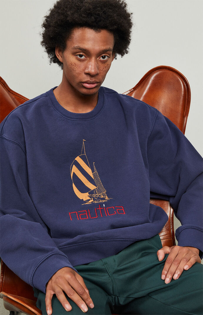 nautica crew neck sweatshirt