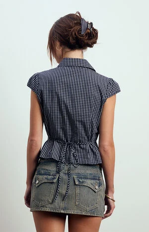 Georgie Short Sleeve Button Up Top image number 4