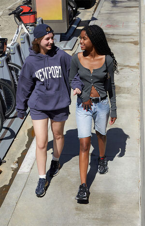 Gray Zelly Button Long Sleeve Top image number 6