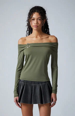 Lannie Hardware Embellished Long Sleeve Top image number 2