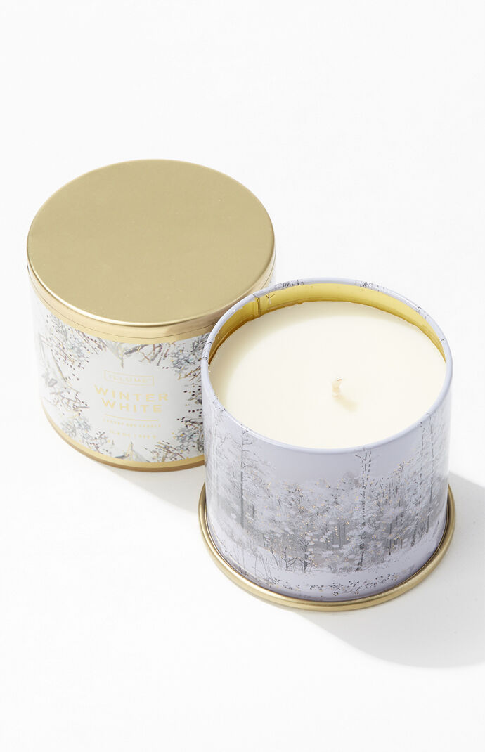 Illume Large Winter White Candle Tin Pacsun