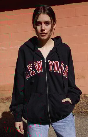 New York Full Zip Oversized Hoodie image number 1