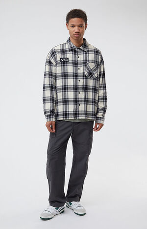 By PacSun Shadow Plaid Shacket image number 4