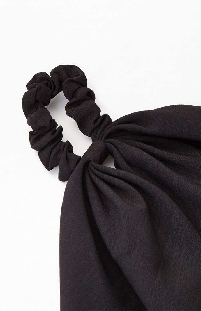 Black Flowy Scrunchie