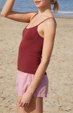 Burgundy Skylar Tank Top image number 2