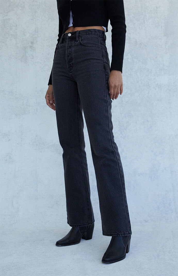 PacSun Eco Faded Black High Waisted Bootcut Jeans PacSun
