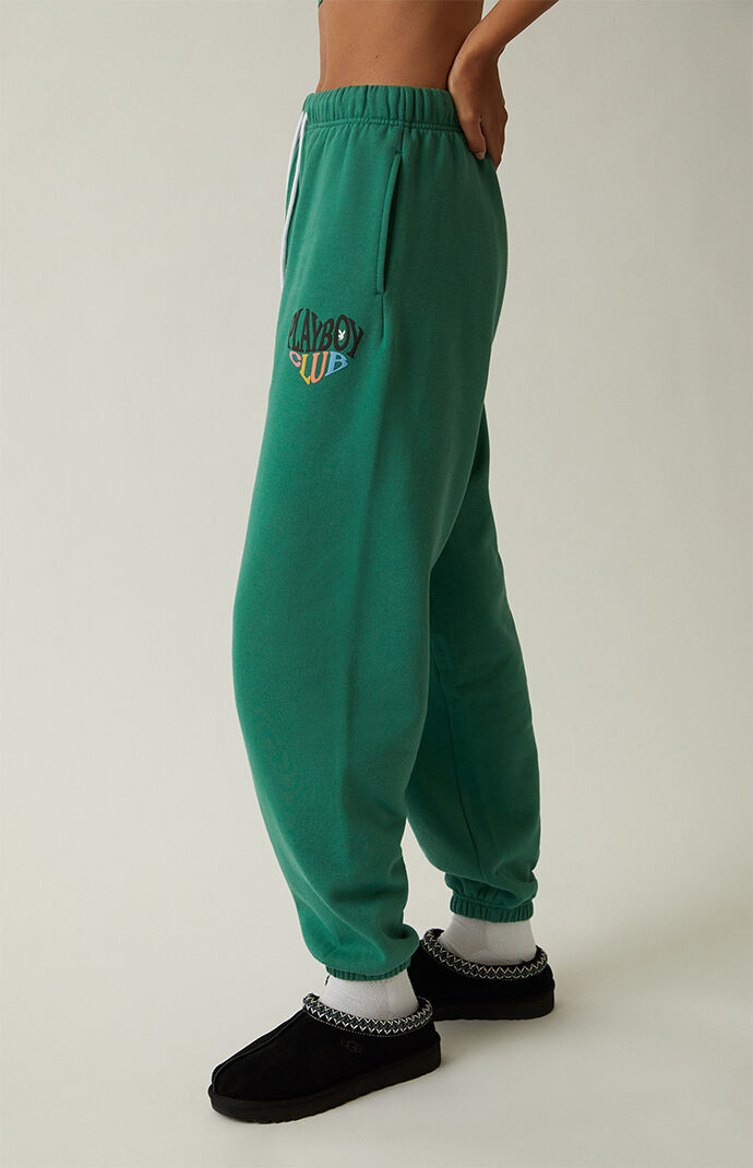 Playboy By PacSun Green Club Drawstring Sweatpants PacSun