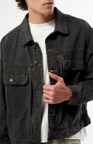 Mason Washed Black Denim Jacket image number 3