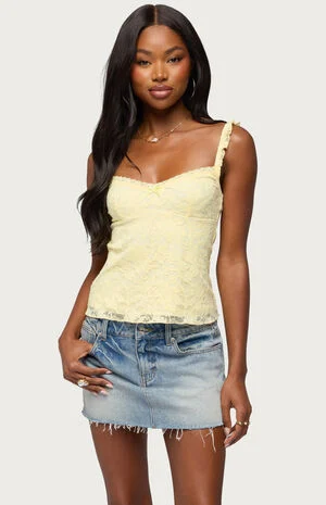 Frankie Lace Babydoll Tank Top image number 1