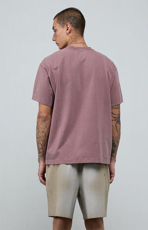 Taupe Vintage Wash Heavyweight Oversized T-Shirt image number 4