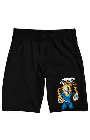 Ghost Rider Fiery Character Sweat Shorts image number 1