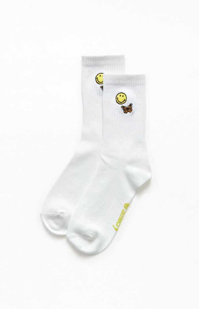 Butterfly Smiley Sock
