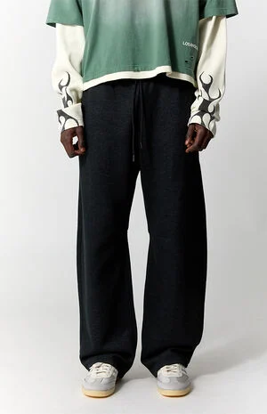 Presley Black Barrel Sweatpants image number 2