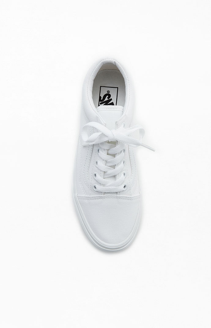Mens all white vans old skool online