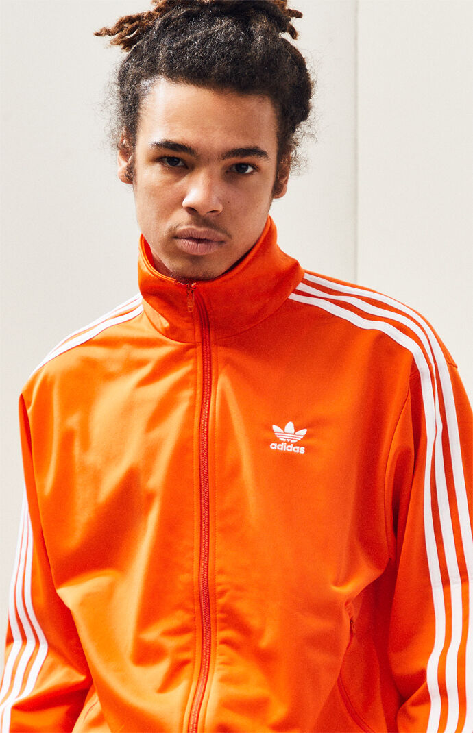 Orange adidas coat store