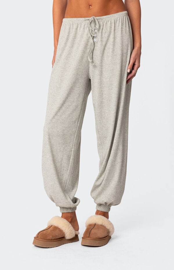 Edikted Rosanna Waffle Pajama Sweatpants