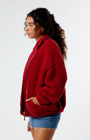 Sherpa Cropped Zip Up Jacket image number 2