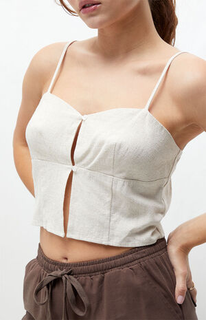 Double Tacked Split Cami Top image number 2