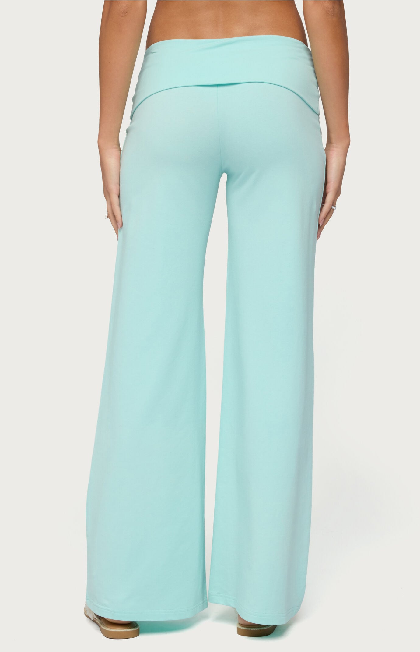 Edikted Wide Leg Foldover Pants