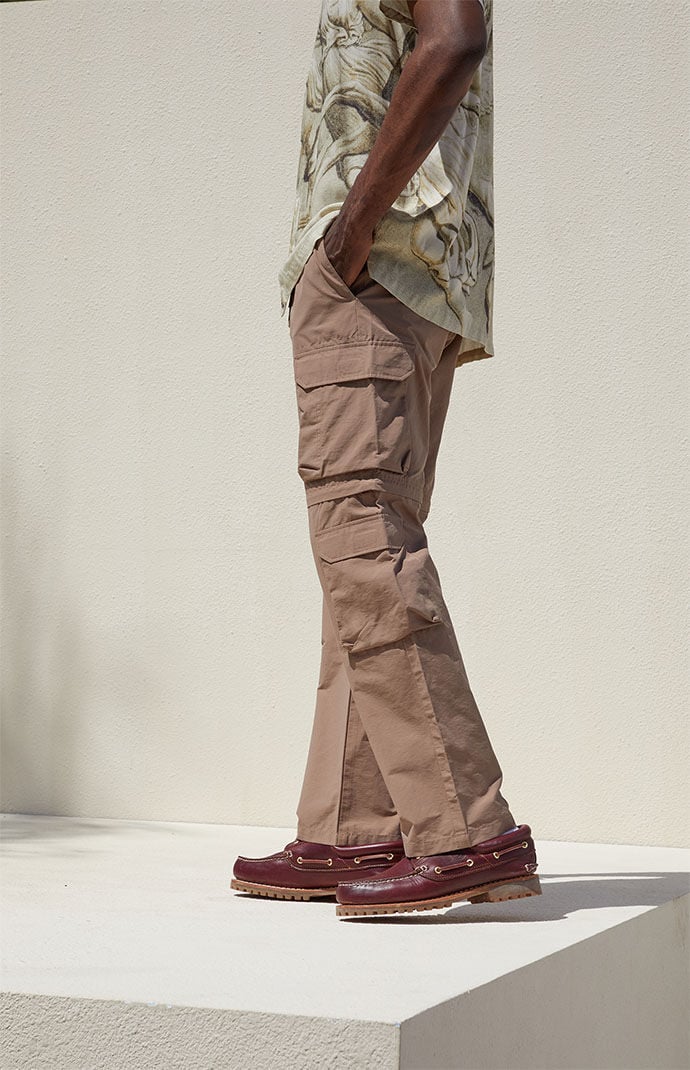 Brown Zip Off Cargo Pants