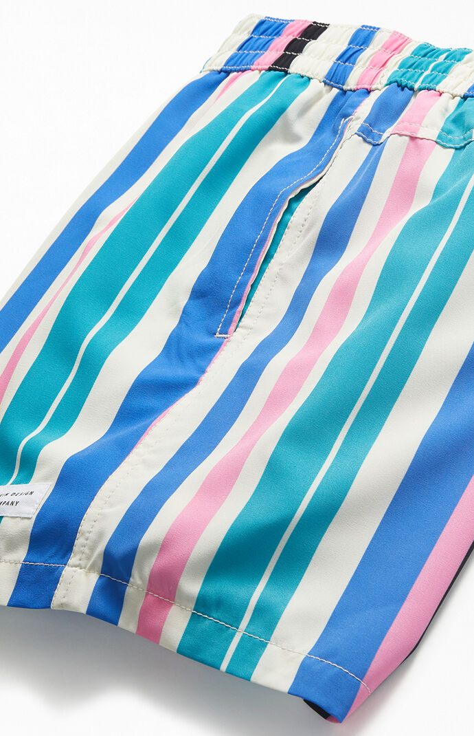 Beach Dweller Striped 18" Swim Trunks