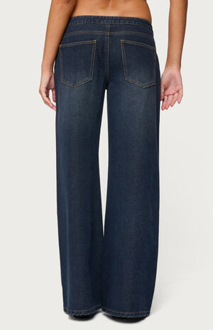 Briah Belted Low Rise Wide Leg Jeans image number 3