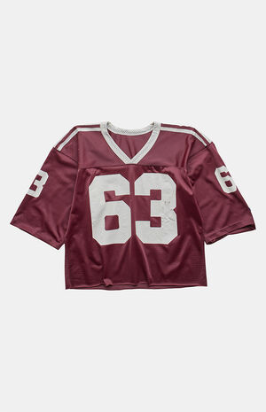 90s 63 Jersey V-neck Cropped Graphic Top image number 1