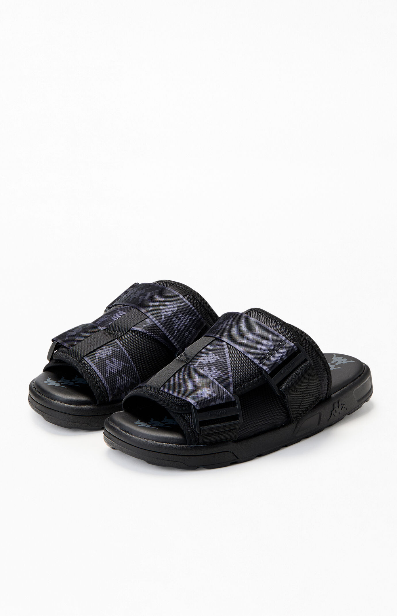 Kappa Black 222 Banda Mitel1 Slide Sandals | PacSun