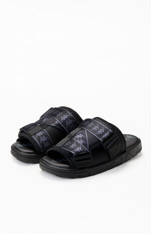 Black 222 Banda Mitel1 Slide Sandals image number 2